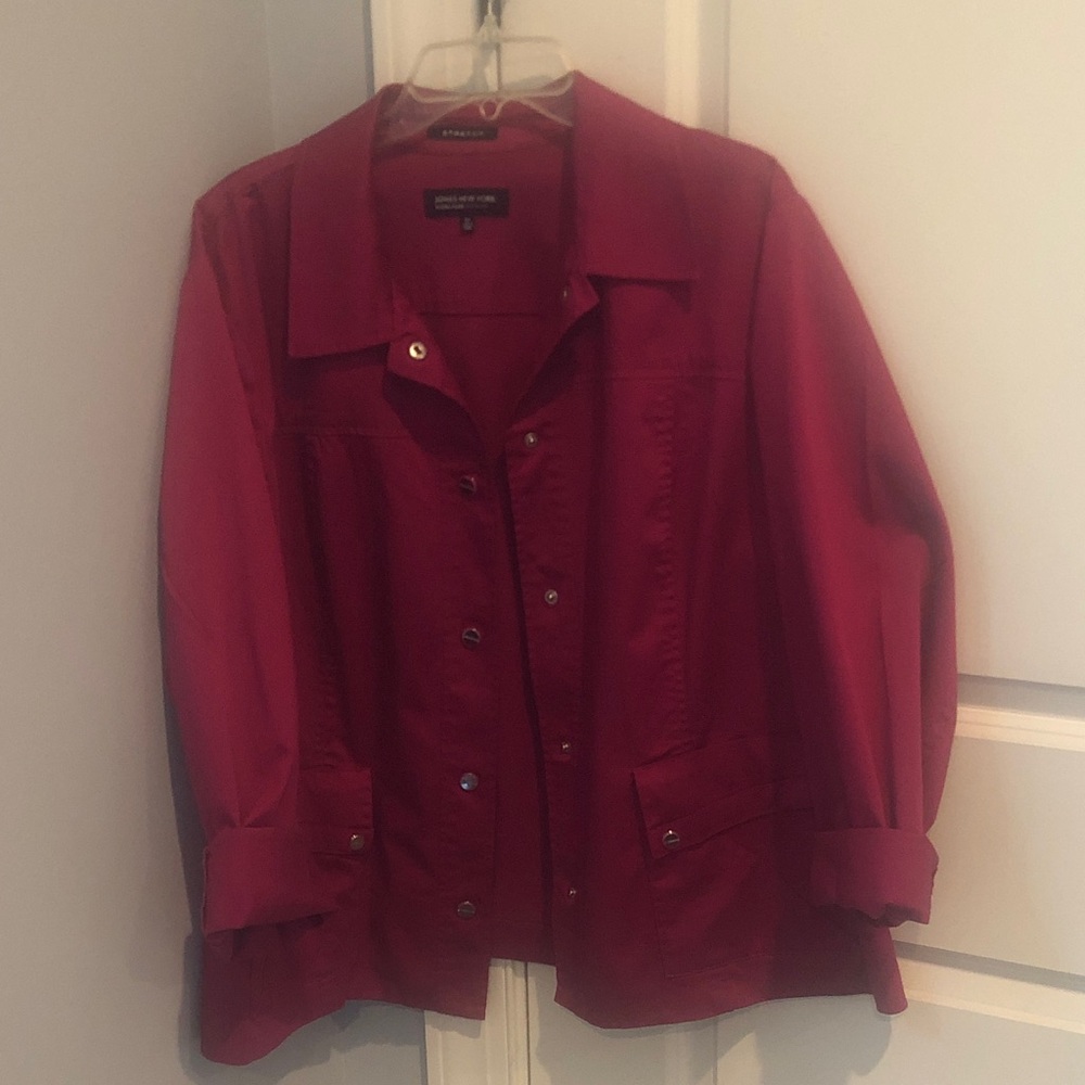 Jones New York Red Utility Jacket